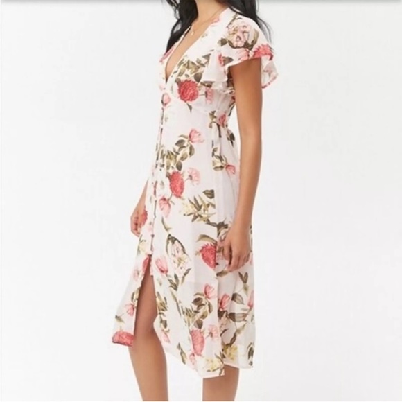 Forever 21 Floral print Spring Midi Dress - Picture 4 of 9